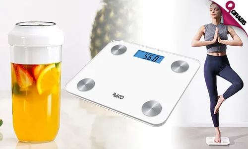 Rako Smart Body Scale + 4-Blade Portable Blender!